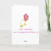 Carte bleue de Nouveau d'art d'aquarelle de joyeux (Dos)