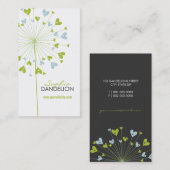 Carte bleue de profil de mariage de coeurs d'amour (Devant / Derrière)