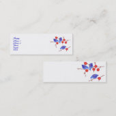 Carte bleue de profil d'oiseaux (Devant / Derrière)