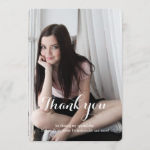 Carte bleue de remerciement pour Sweet 16