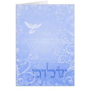 Carte bleue de remous de colombe de Shalom