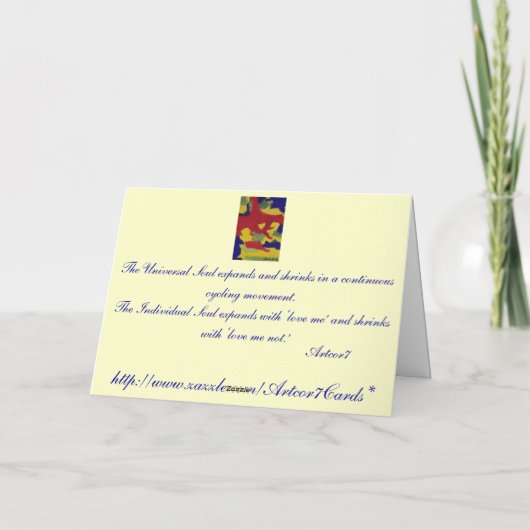 Carte bleue d'inspiration rose (Dos)