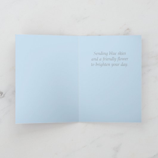 Carte bleue et friendly flower (Intérieur)