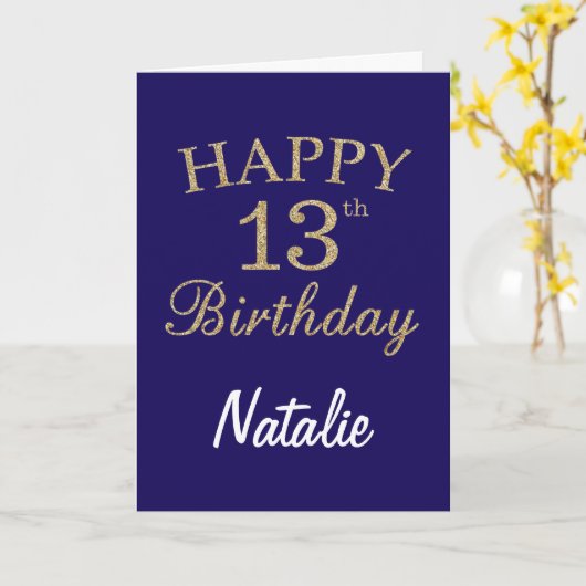 Carte bleue et or (Fleur jaune)