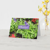 Carte bleue et rouge (Fleur jaune)