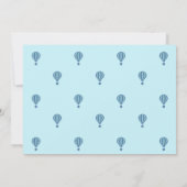 Carte Bleue faire-part de naissance à air chaud (Dos)