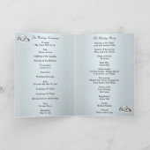 Carte bleue florale et de papillon de programme (Intérieur)