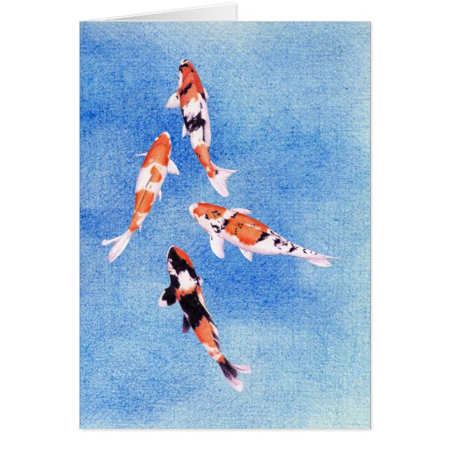 Carte bleue flottante Koi (Devant)