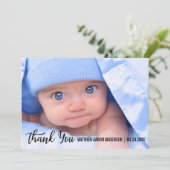 Carte bleue moderne S de nouveau bébé de Merci (Debout devant)