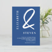 Carte bleue nom photo mariage (Debout devant)