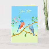 Carte bleue pâle et verte à plat (Devant)