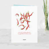 Carte bleue point rouge rouge Chillies (Dos)