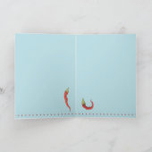 Carte bleue point rouge rouge Chillies (Intérieur)