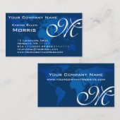 Carte bleue profonde élégante professionnelle (Devant / Derrière)