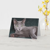 Carte bleue russe (Fleur jaune)