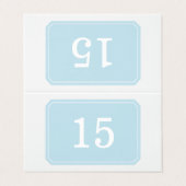 Carte Bleue Simple et élégante (Outside Unfolded)