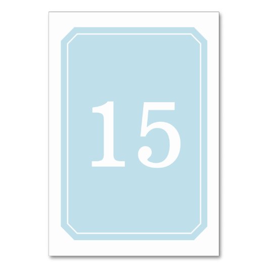 Carte Bleue Simplement Élégante Table (Dos)