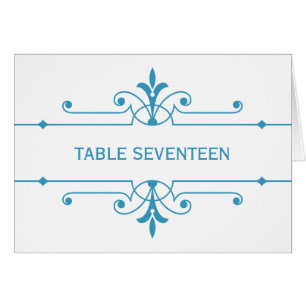 Carte bleue v2 Fancy Ornamy Numéro de table