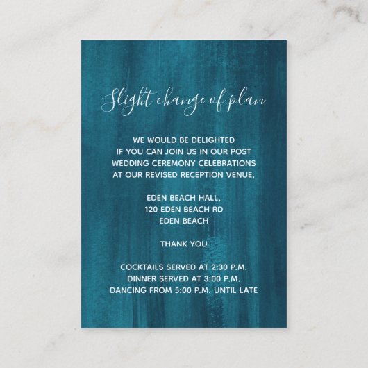 carte bleue verte (Dos)