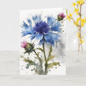 Carte Bleuet - Fleurs à l'aquarelle (Fleur jaune)