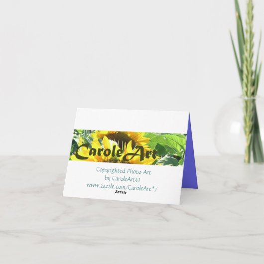 Carte Bleus de bleuet (Dos)