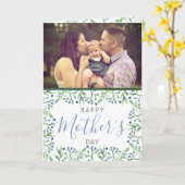 Carte Bleus de printemps simple Photo Fête des mères (Fleur jaune)