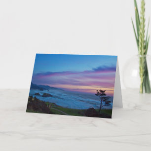 Carte Bleus déprimés - coucher du soleil de parc d'état