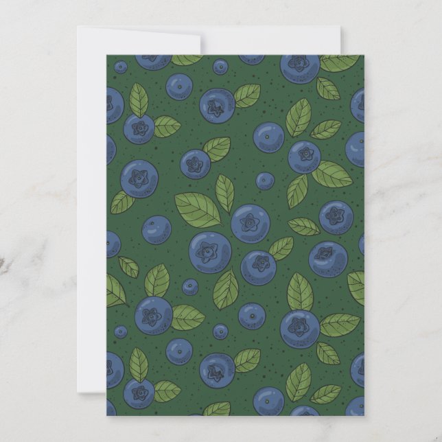 Carte Bleus sur vert foncé (Devant)
