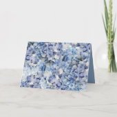 Carte Bliss Blue Hydrangea Mariage Merci Message (Dos)