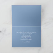 Carte Bliss Blue Hydrangea Mariage Merci Message (Intérieur)