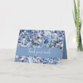 Carte Bliss Blue Hydrangea Mariage Merci Message (Devant)
