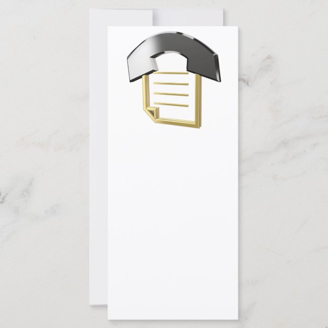 Carte Bloc-notes et téléphone (Devant)