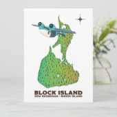 Carte Block Island New Shoreham, Rhode Island (Debout devant)