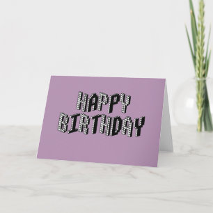 Carte Blocks Joyeux Anniversaire (Lavande)