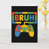 Carte Blocs de Construction Bruh Garçons Anniversaire Br (Fleur jaune)