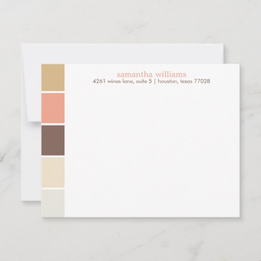 Carte Blocs de couleurs décoratives modernes Brown et po (Devant)