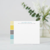 Carte Blocs de couleurs modernes bleu et jaune (Debout devant)