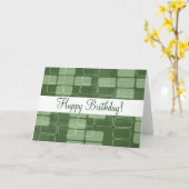 Carte Blocs verts "Carte d'anniversaire" (Fleur jaune)