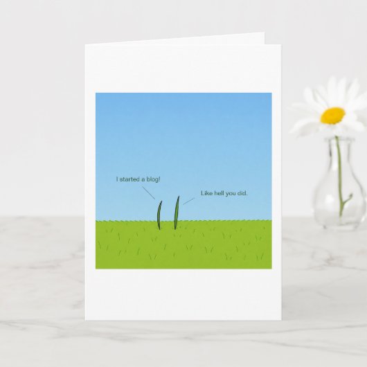 Carte Blog Funny Grass Blades (Petite plante)