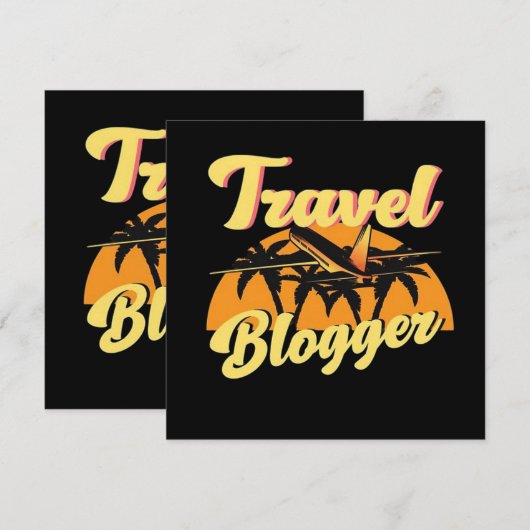 Carte Blogueuse de voyage (Devant / Derrière)