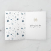 Carte Blond Black Dress Snowflakes Christmas (Intérieur)