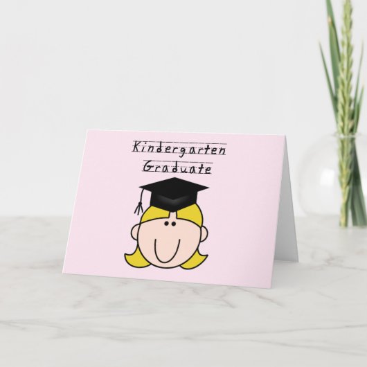 Carte Blond Girl Kindergarten Graduate (Devant)