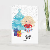 Carte Blond Irish Dancer Fêtes de Noël d'hiver (Dos)