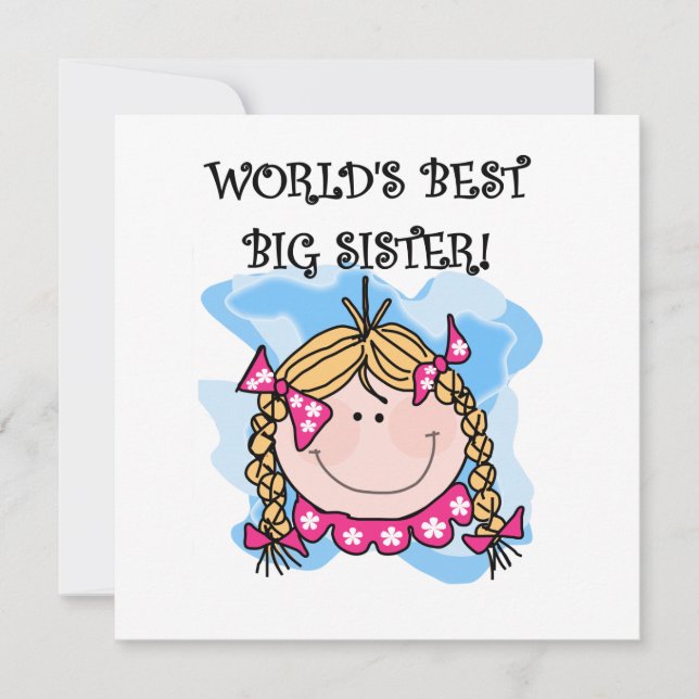 Carte Blond World's Best Big Sister Gifts (Devant)