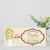 Carte Blonde Baker Cupcake D12 Certificat cadeau 1 (Debout devant)