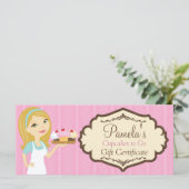 Carte Blonde Baker Cupcake D12 Certificat cadeau 2 (Debout devant)