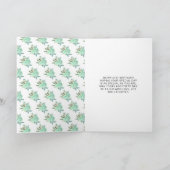 Carte Blonde Hair Princess Mint Floral Anniversaire (Intérieur)