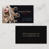 Carte blonde modèle bouclée professionnelle de (Devant / Derrière)