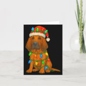 Carte Bloodhound Christmas Lights Dog Lover Xmas Pajama (Devant)