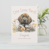 Carte Bloodhound Dog Adoption, Gotcha Day (Debout devant)